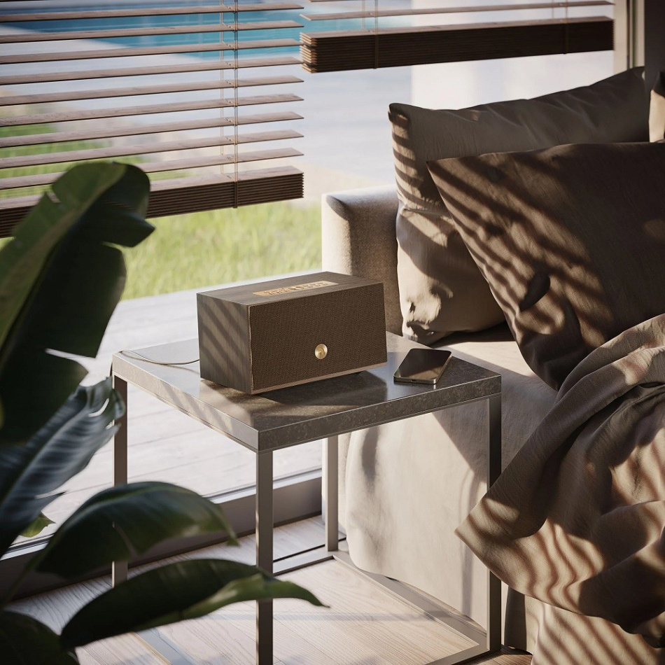 Audio Pro C5 MKII W WiFi-høyttaler med Chromecast & AirPlay 2, valnøtt