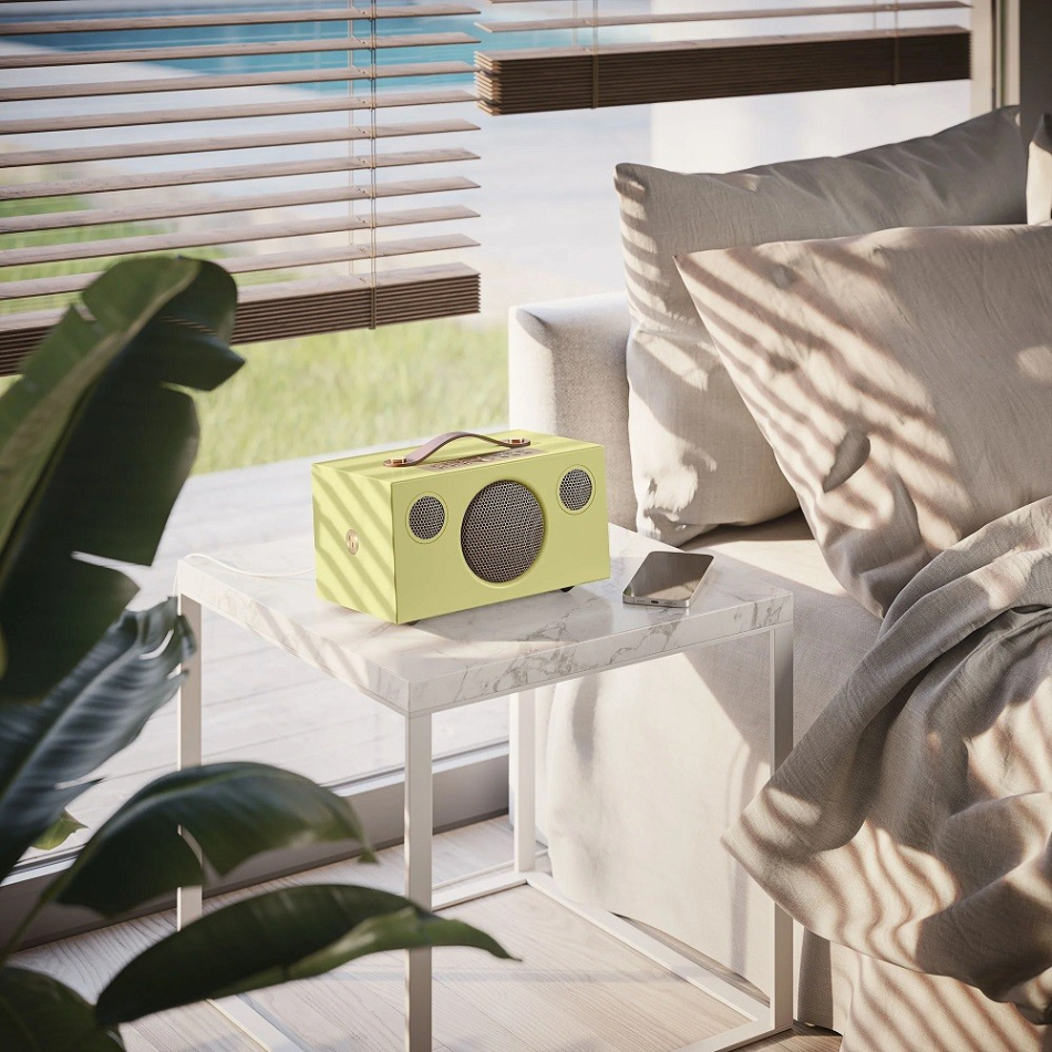 Audio Pro C5 MKII W WiFi-høyttaler med Chromecast & AirPlay 2, Classic Yellow