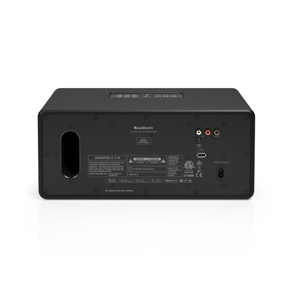 Audio Pro D-2 W, WiFi-høyttaler med Chromecast & AirPlay 2 svart