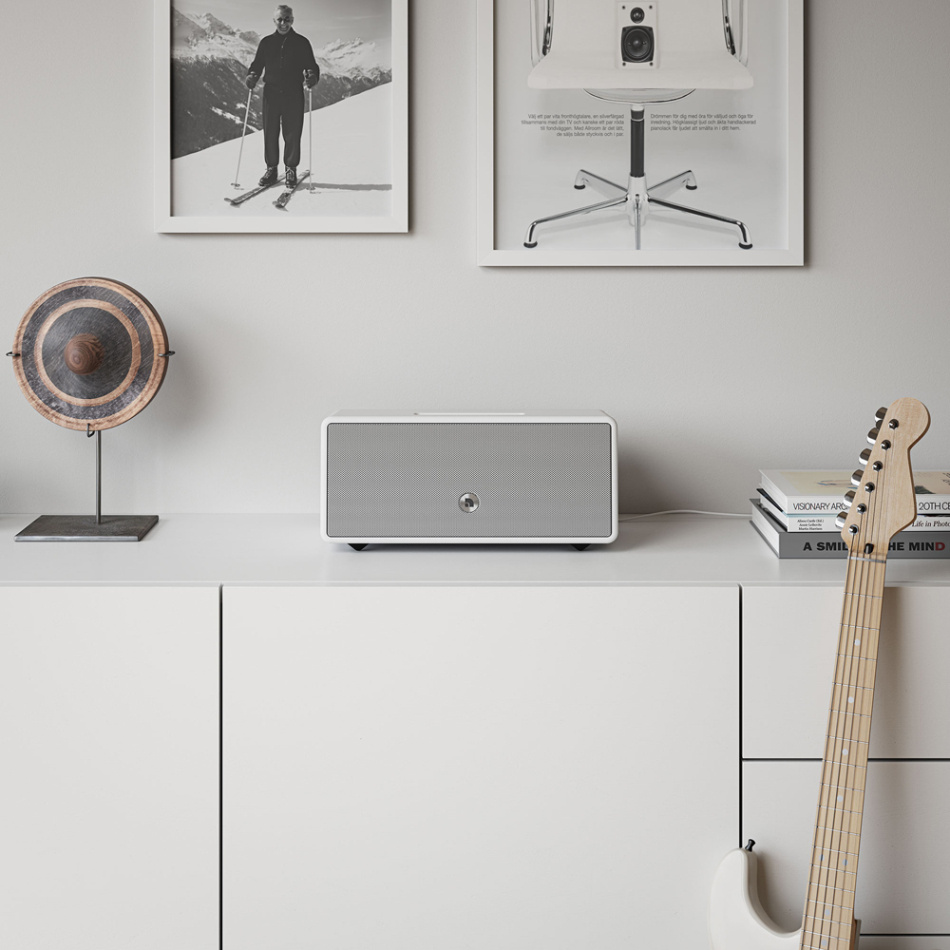 Audio Pro D-2 W, WiFi-høyttaler med Chromecast & AirPlay 2 hvit