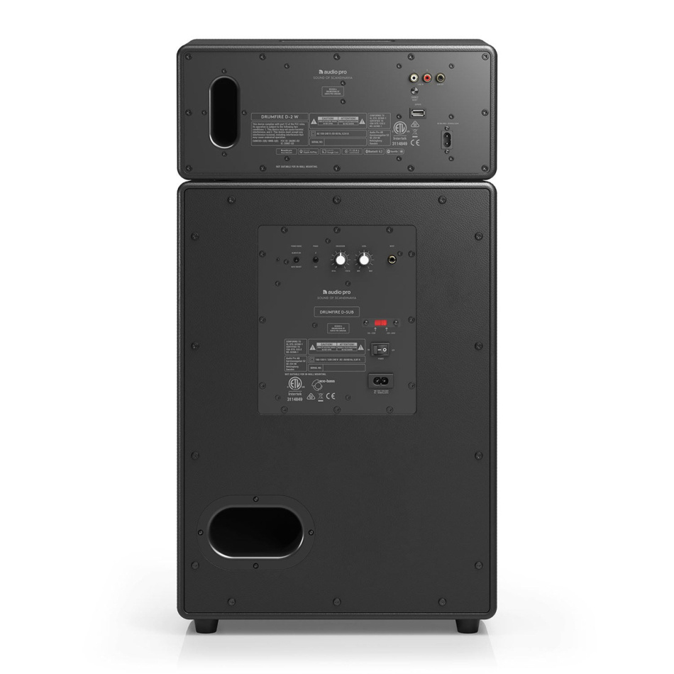 Audio Pro Drumfire II W, WiFi-høyttaler med Chromecast & AirPlay 2 svart
