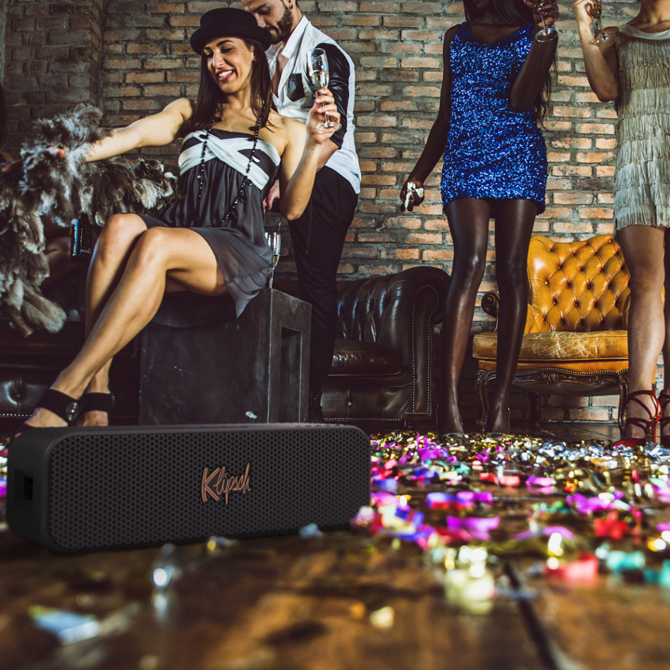 Klipsch Detroit, bærbar Bluetooth-høyttaler med IP67-klassifisering
