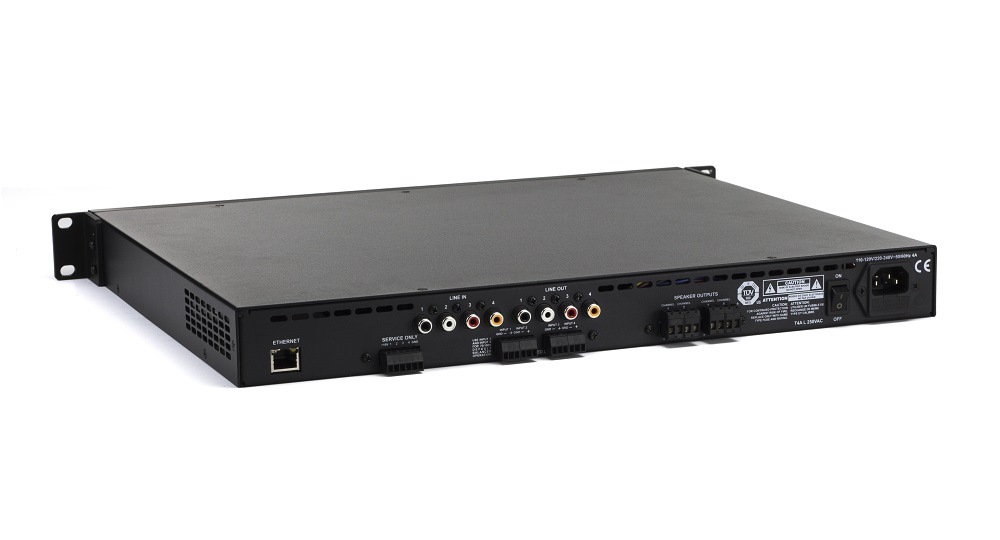 Klipsch KDA-1000 DSP multiromforsterker med 70/100 Volt, 4-kanaler