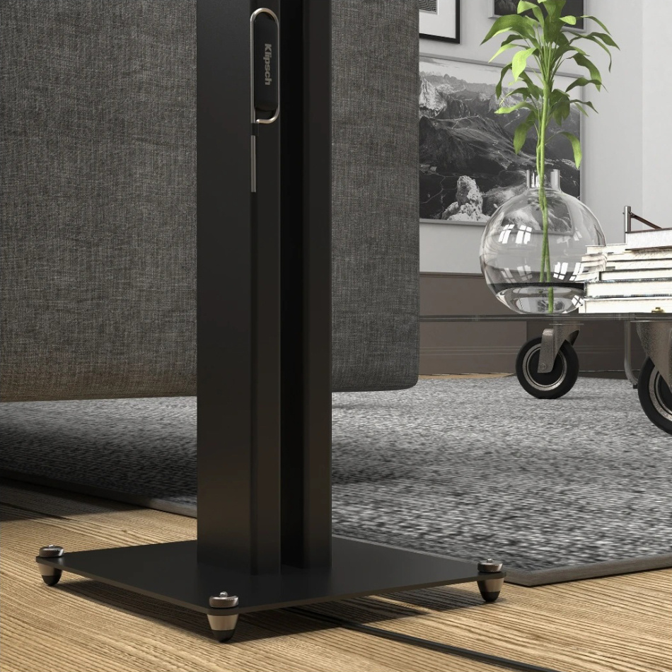 Klipsch KS-24 høyttalerstativ med spikes, svart par