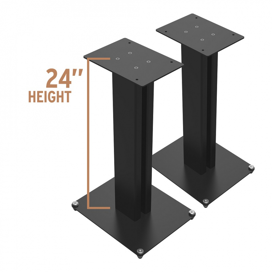 Klipsch KS-24 høyttalerstativ med spikes, svart par