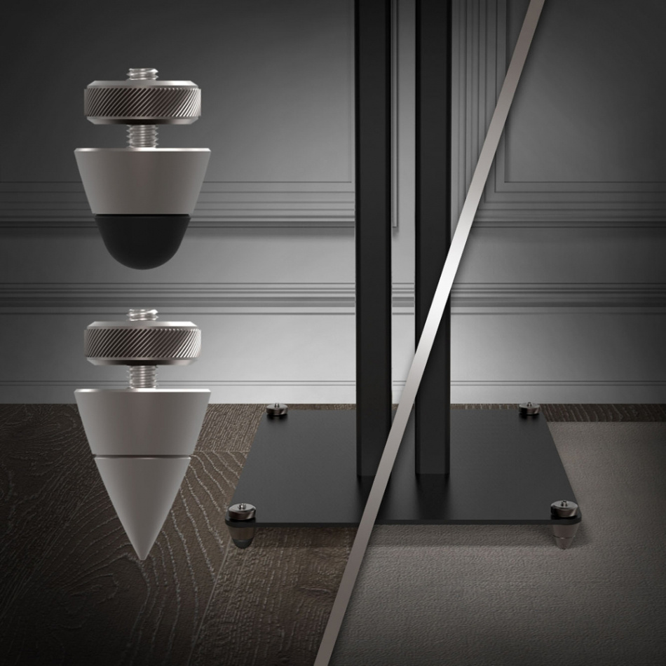 Klipsch KS-28 høyttalerstativ med spikes, svart par