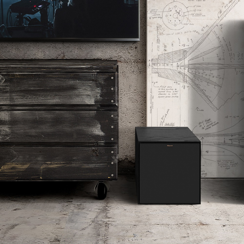 Klipsch R-101SW aktiv subwoofer, svart