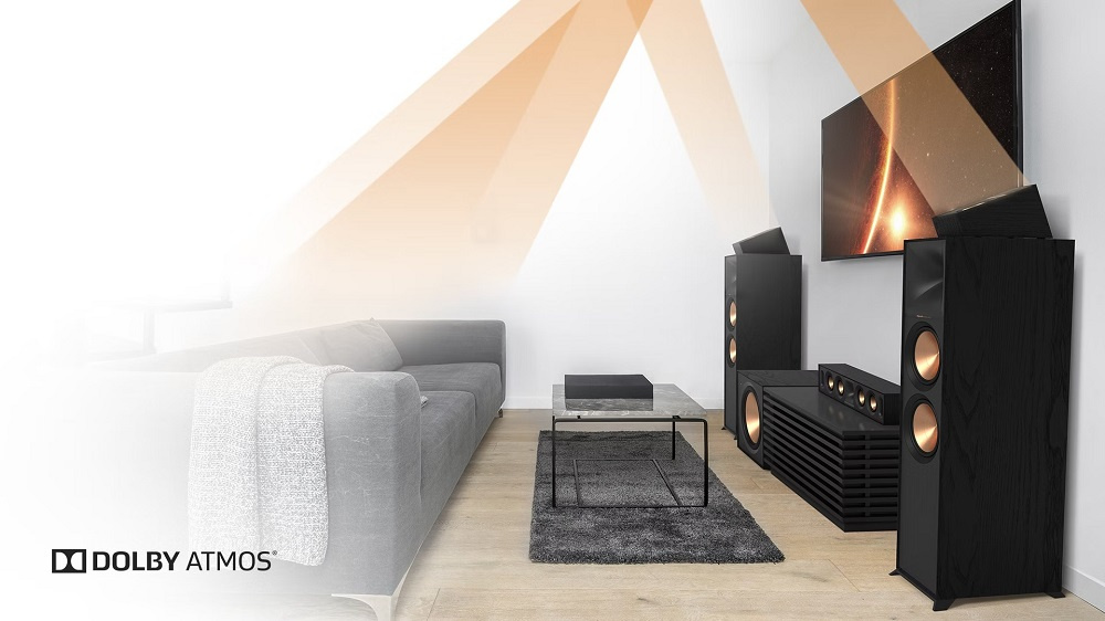Klipsch R-40SA hornladet Dolby Atmos-høyttaler, svart par