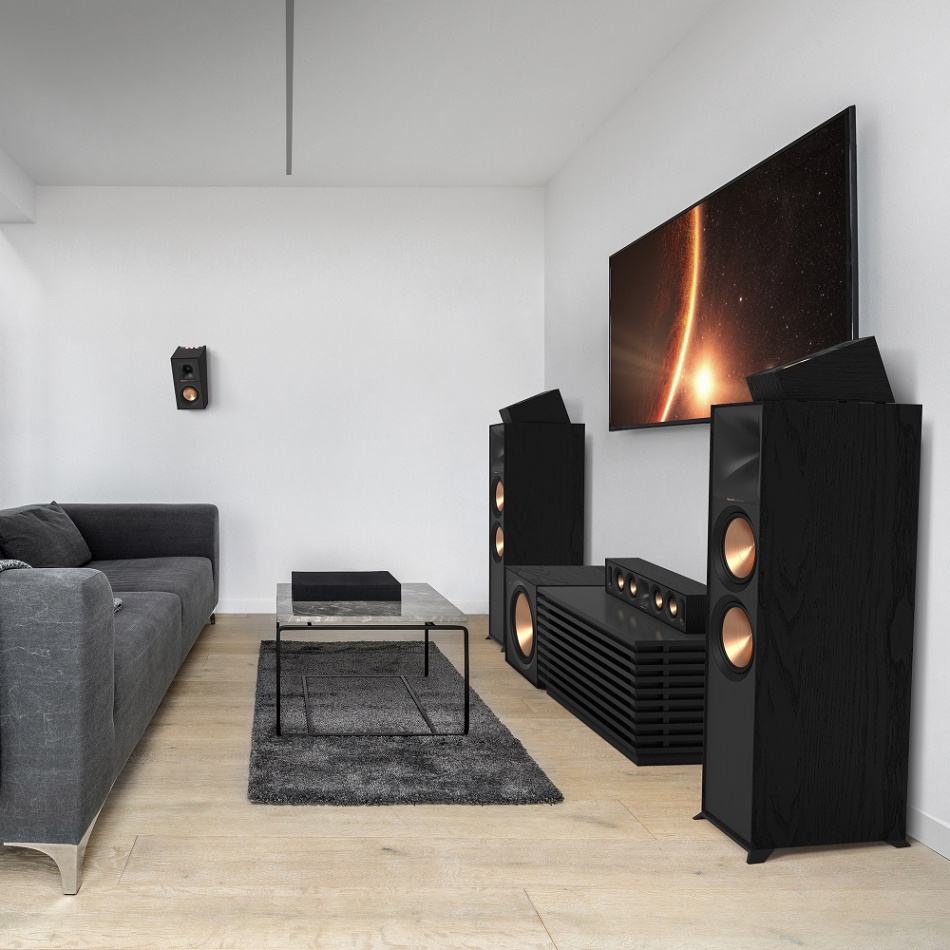 Klipsch R-40SA hornladet Dolby Atmos-høyttaler, svart par