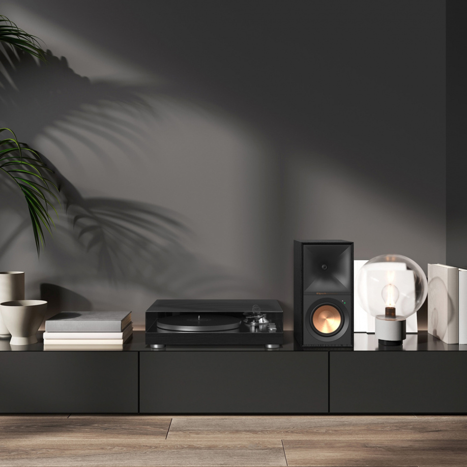 Klipsch R-50PM aktive høyttalere med Bluetooth, RIAA-trinn & DAC, svart par