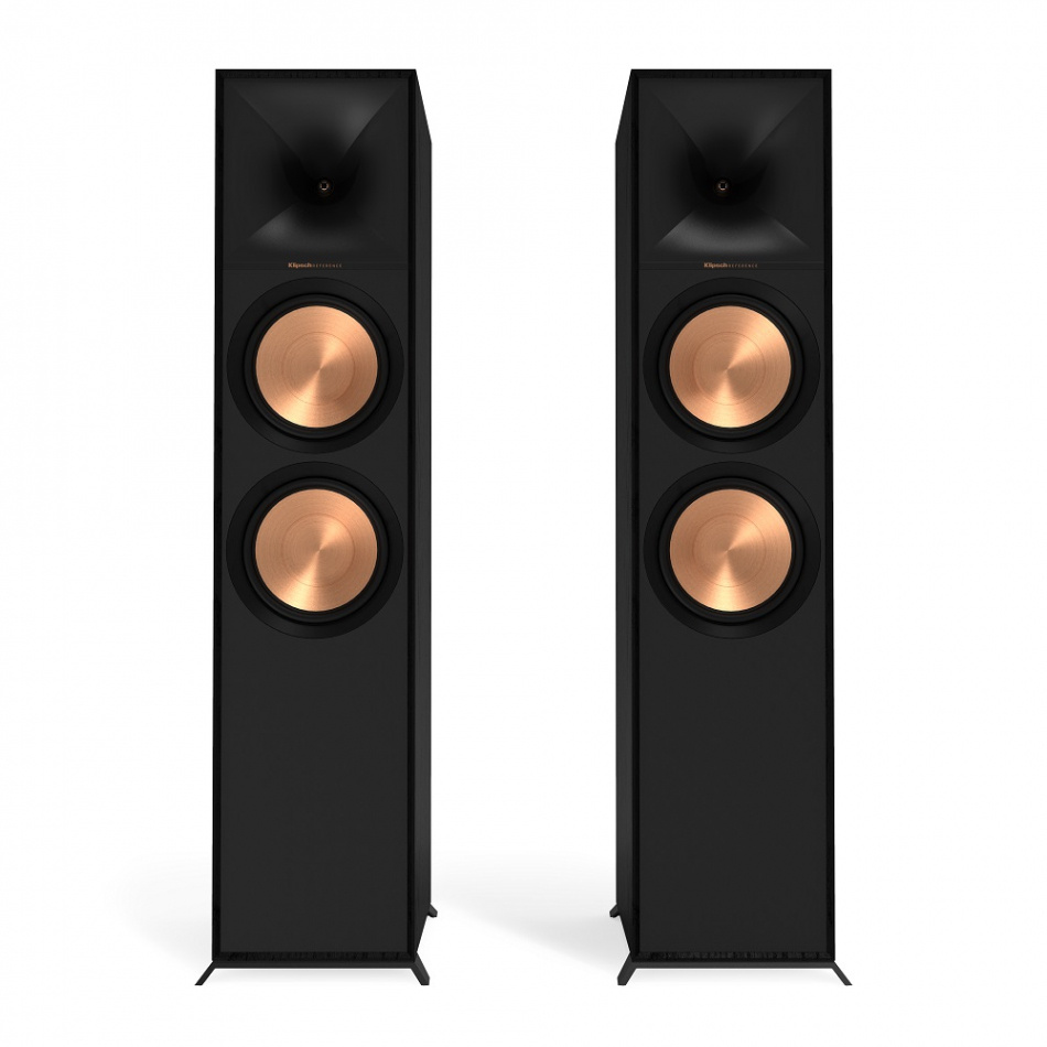 Klipsch R-800F hornladede gulvhøyttalere, svart par