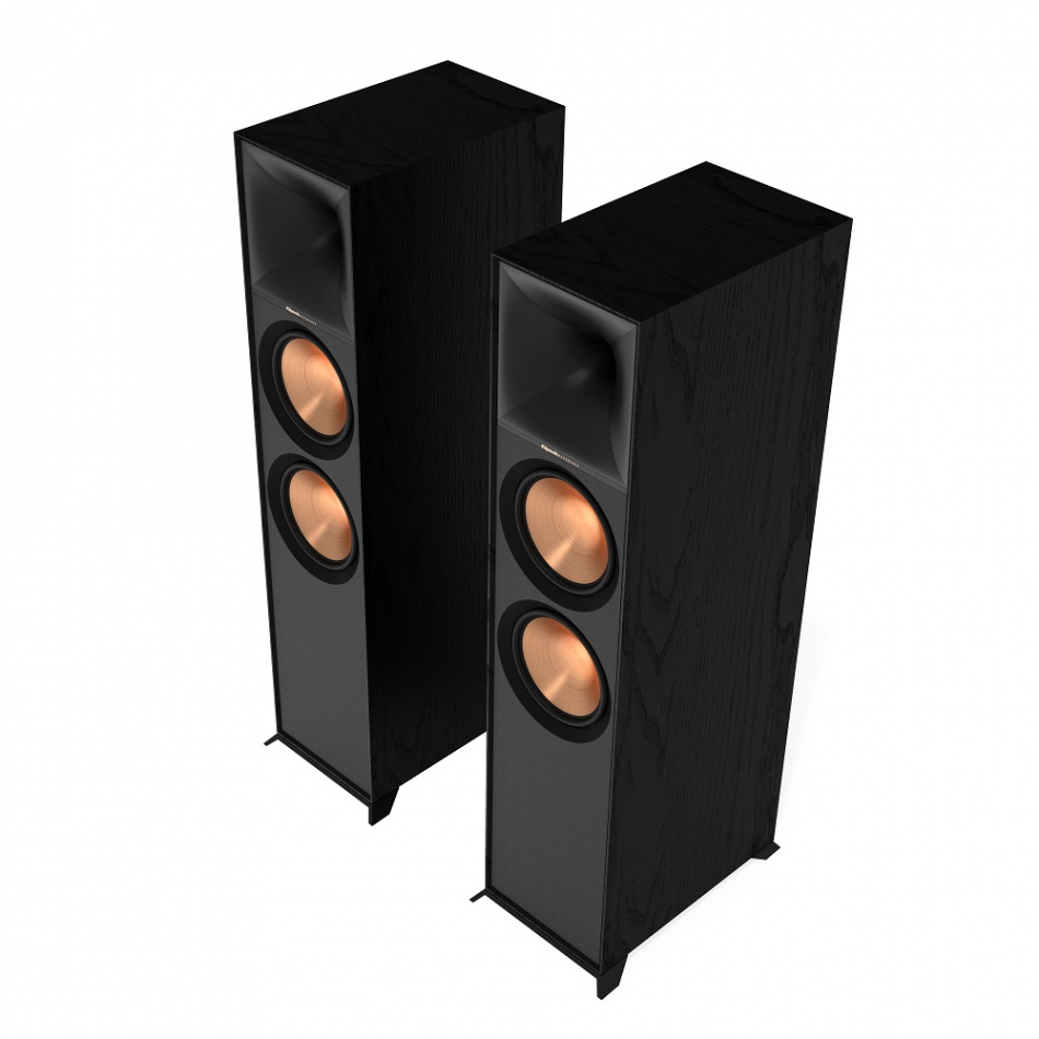 Klipsch R-800F hornladede gulvhøyttalere, svart par