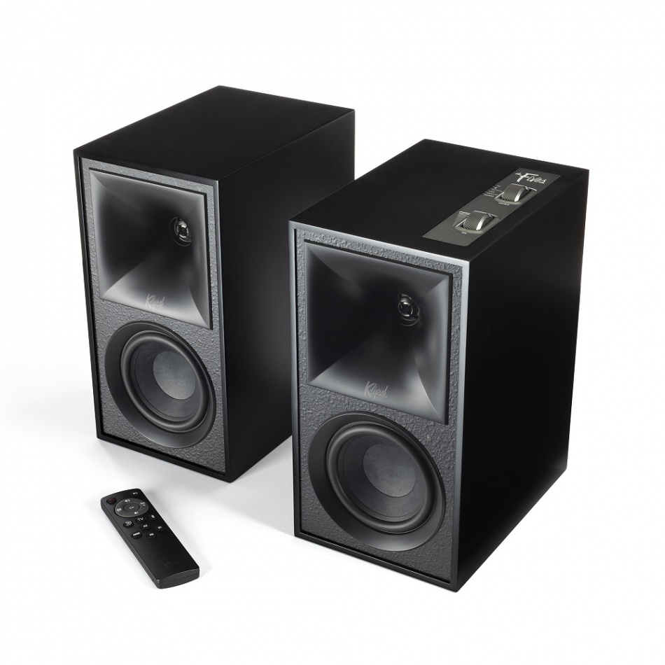 Klipsch The Fives aktive høyttalere inkl. Atonemo Streamplayer, svart par