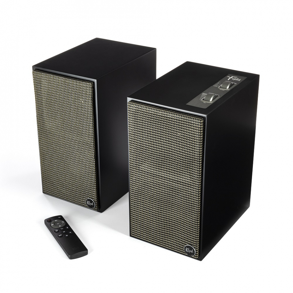 Klipsch The Fives aktive høyttalere inkl. Atonemo Streamplayer, svart par