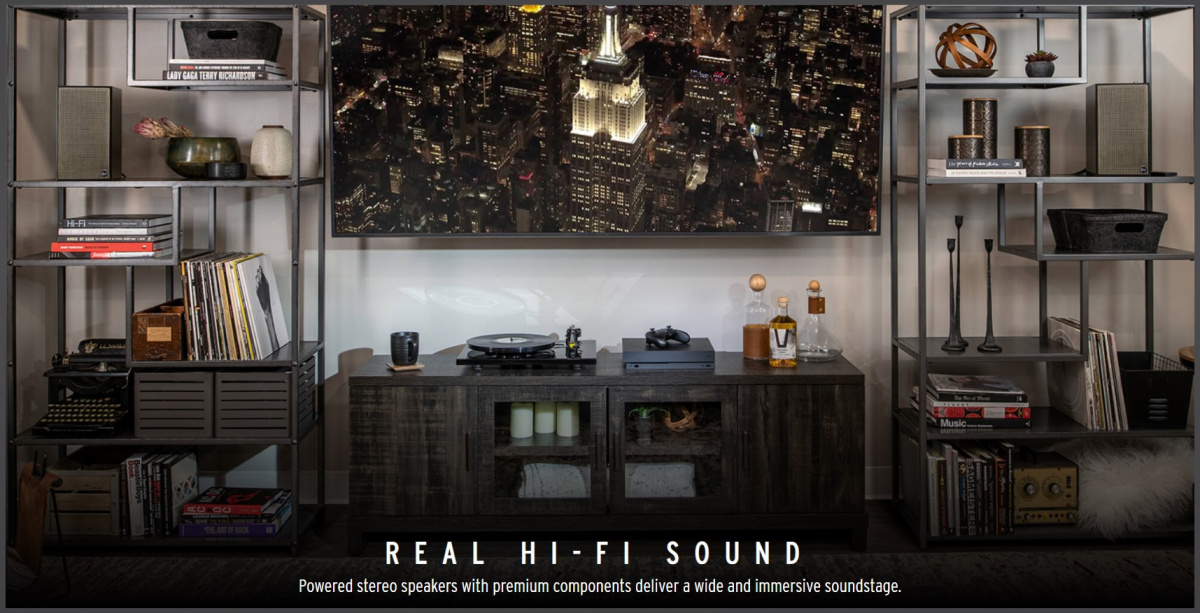 Klipsch The Fives aktive høyttalere inkl. Atonemo Streamplayer, svart par