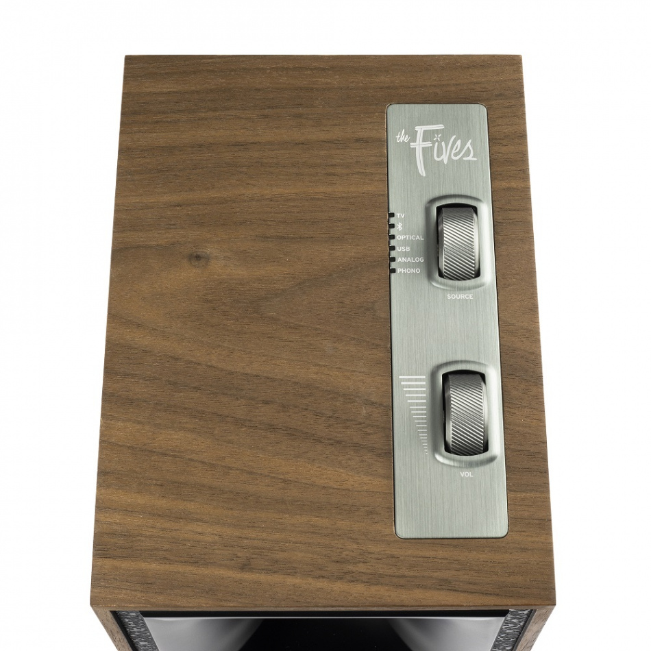 Klipsch The Fives aktive høyttalere inkl. Atonemo Streamplayer, valnøtt par