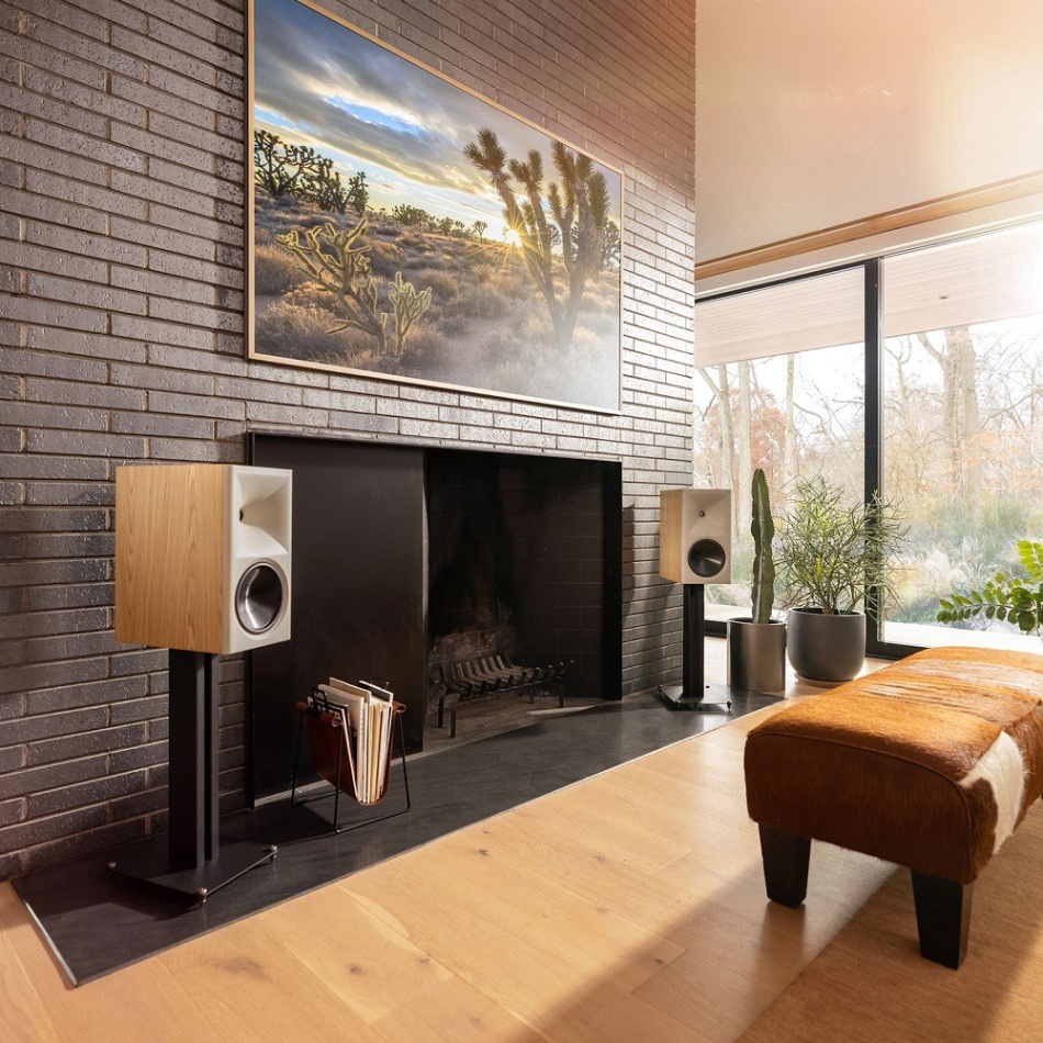Klipsch The Nines II streaminghøyttalere med HDMI, Dolby Atmos & Dirac Live, eik par
