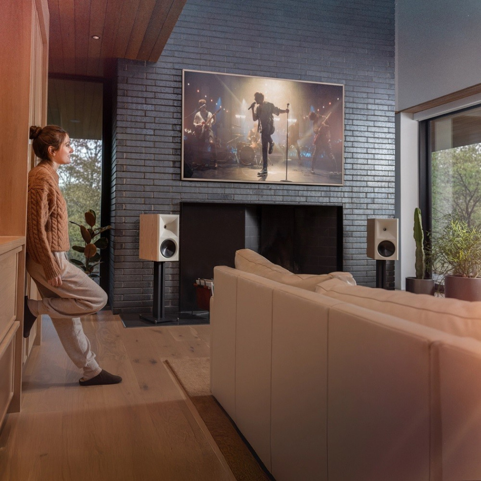 Klipsch The Nines II streaminghøyttalere med HDMI, Dolby Atmos & Dirac Live, eik par