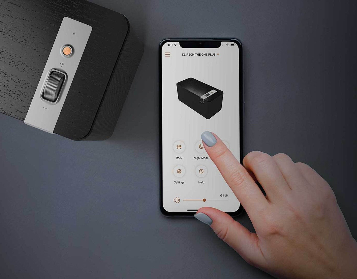 Klipsch The One Plus aktiv høyttaler med Bluetooth & USB-C, ebony