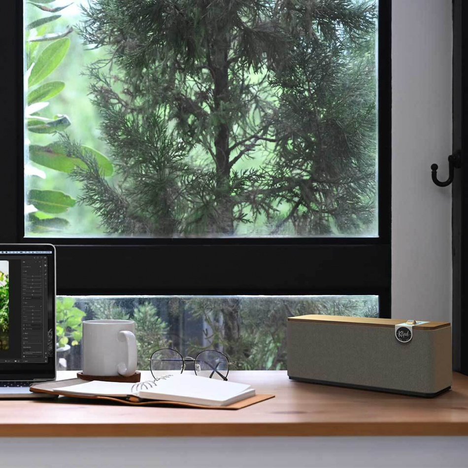 Klipsch The One Plus aktiv høyttaler med Bluetooth & USB-C, valnøtt