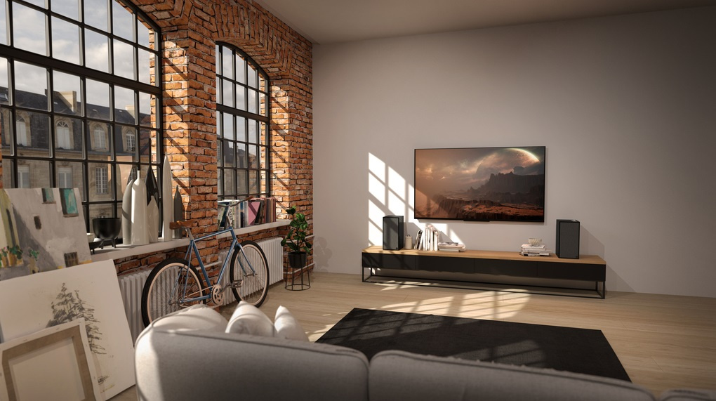 Klipsch The Sevens aktive høyttalere med gratis WiiM Mini, HDMI ARC, Bluetooth & RIAA, svart