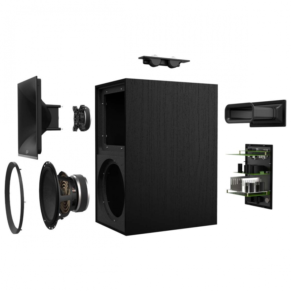 Klipsch The Sevens aktive høyttalere med gratis WiiM Mini, HDMI ARC, Bluetooth & RIAA, svart