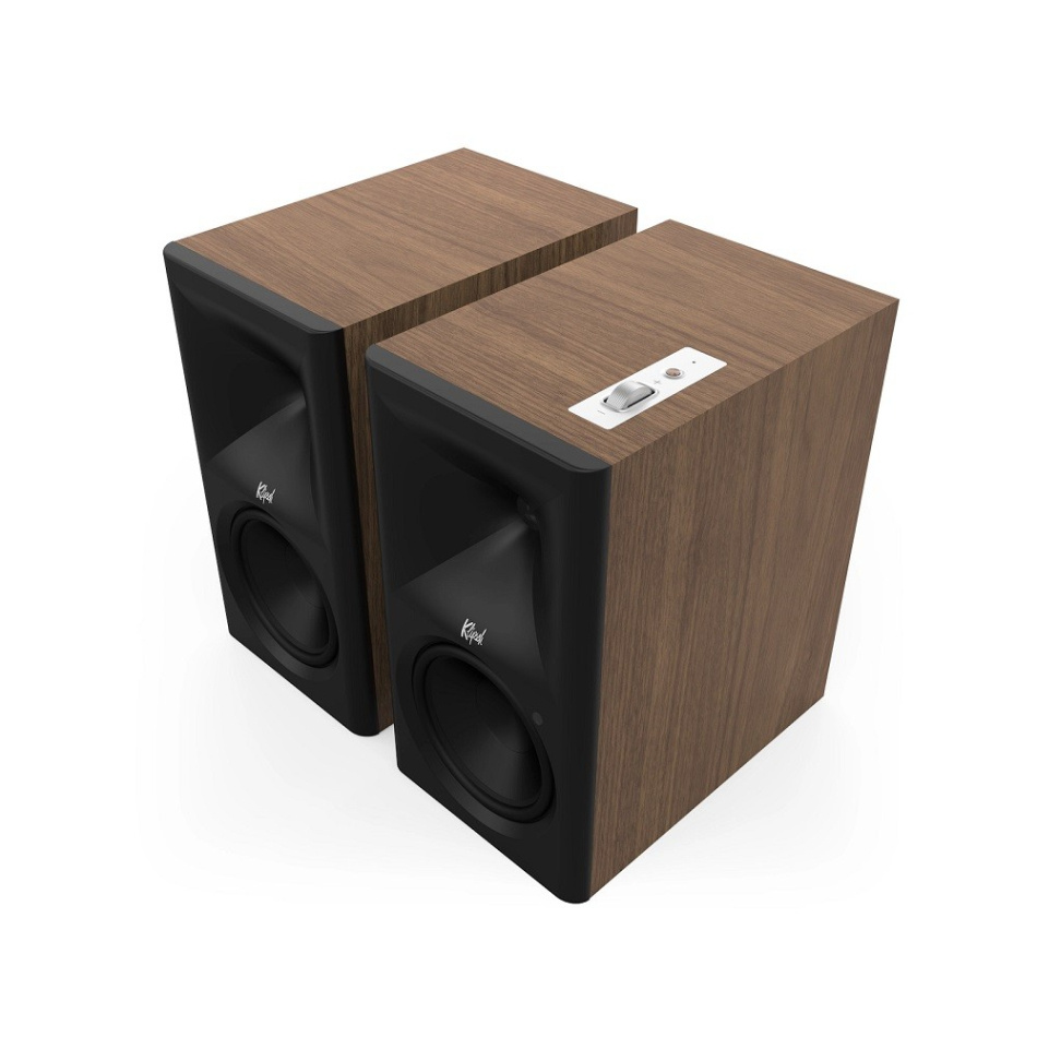 Klipsch The Sevens II streaminghøyttalere med HDMI, Dolby Atmos & Dirac Live, valnøtt par