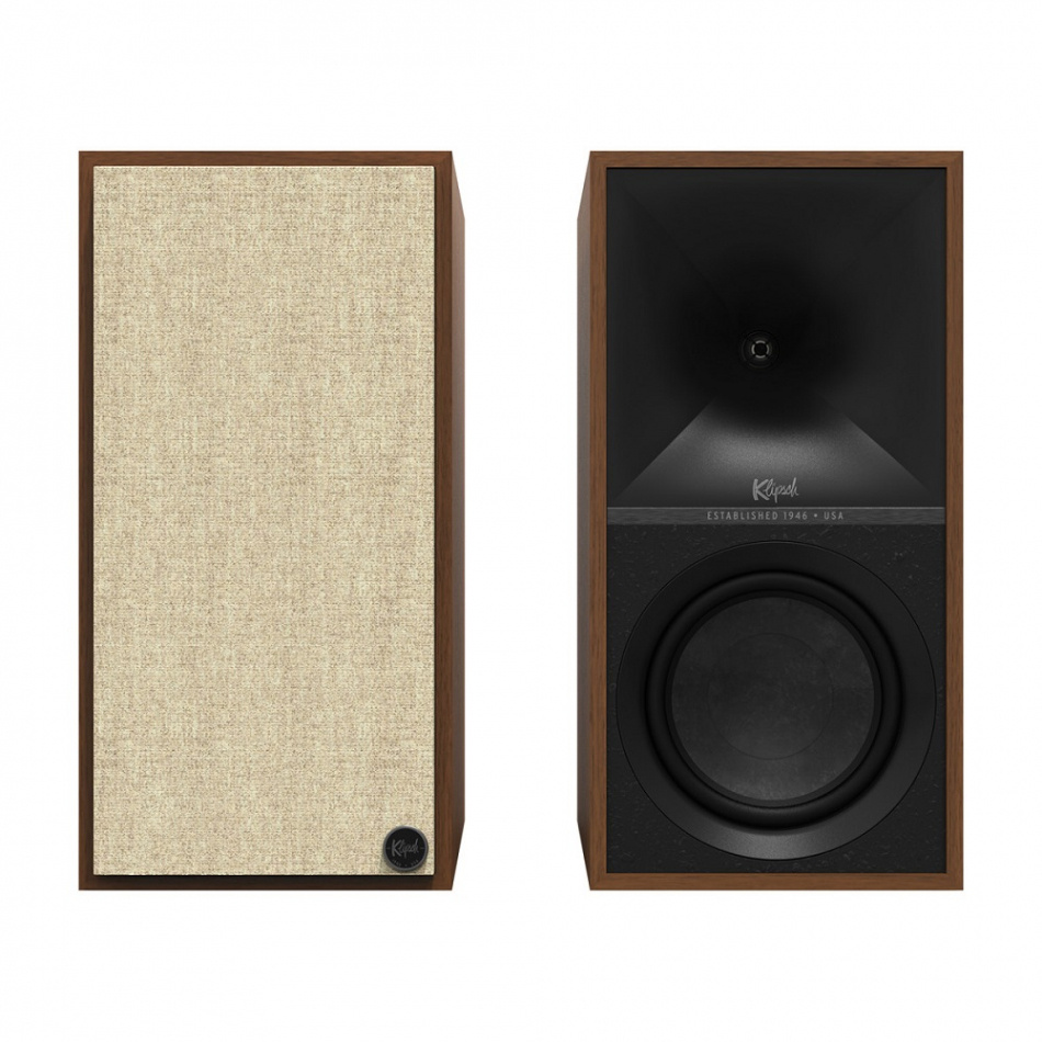 Klipsch The Sevens aktive høyttalere med gratis WiiM Mini, HDMI ARC, Bluetooth & RIAA, valnøtt