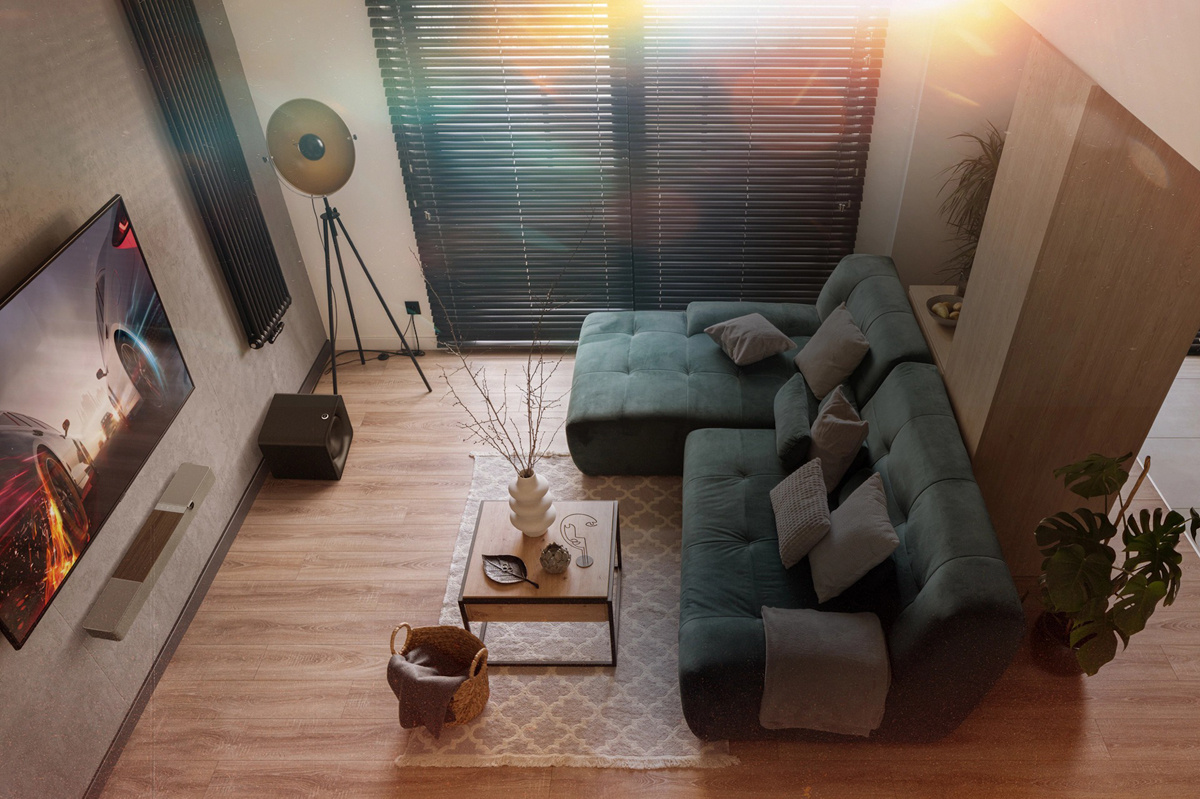 Klipsch Flexus Core 100 soundbar med Bluetooth & virtuell Dolby Atmos, valnøtt