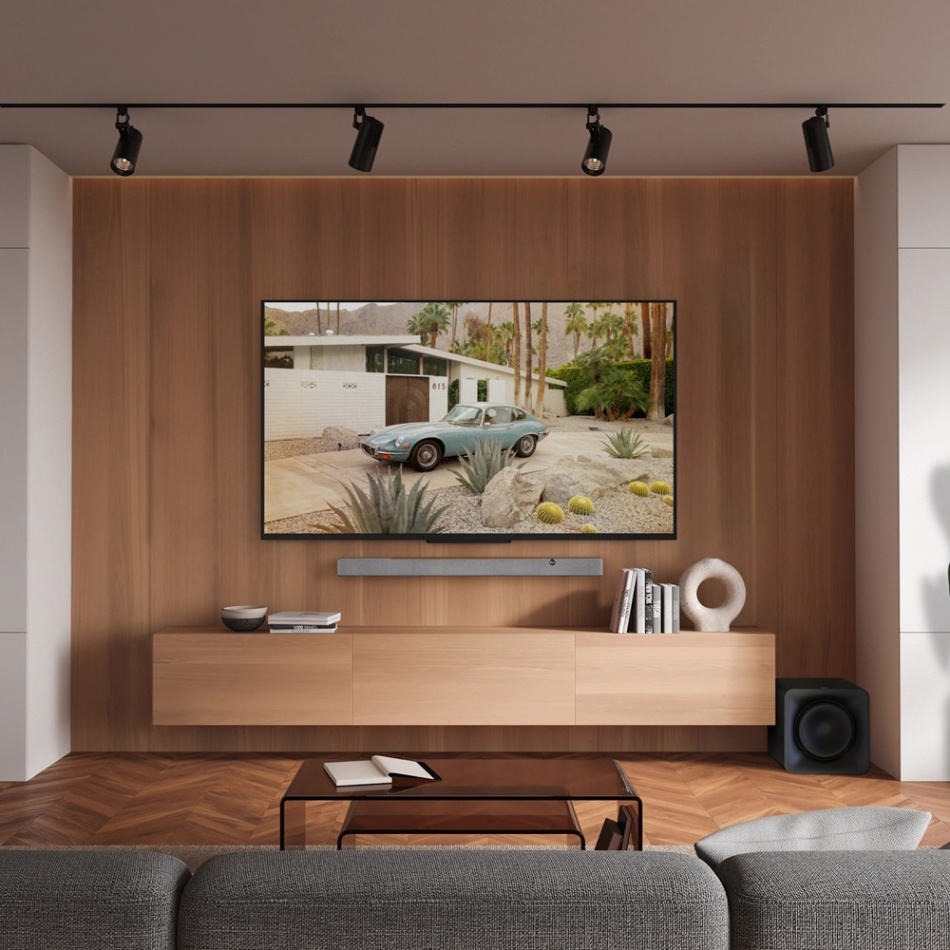 Klipsch Flexus Core 200 soundbar med Bluetooth & Dolby Atmos, valnøtt