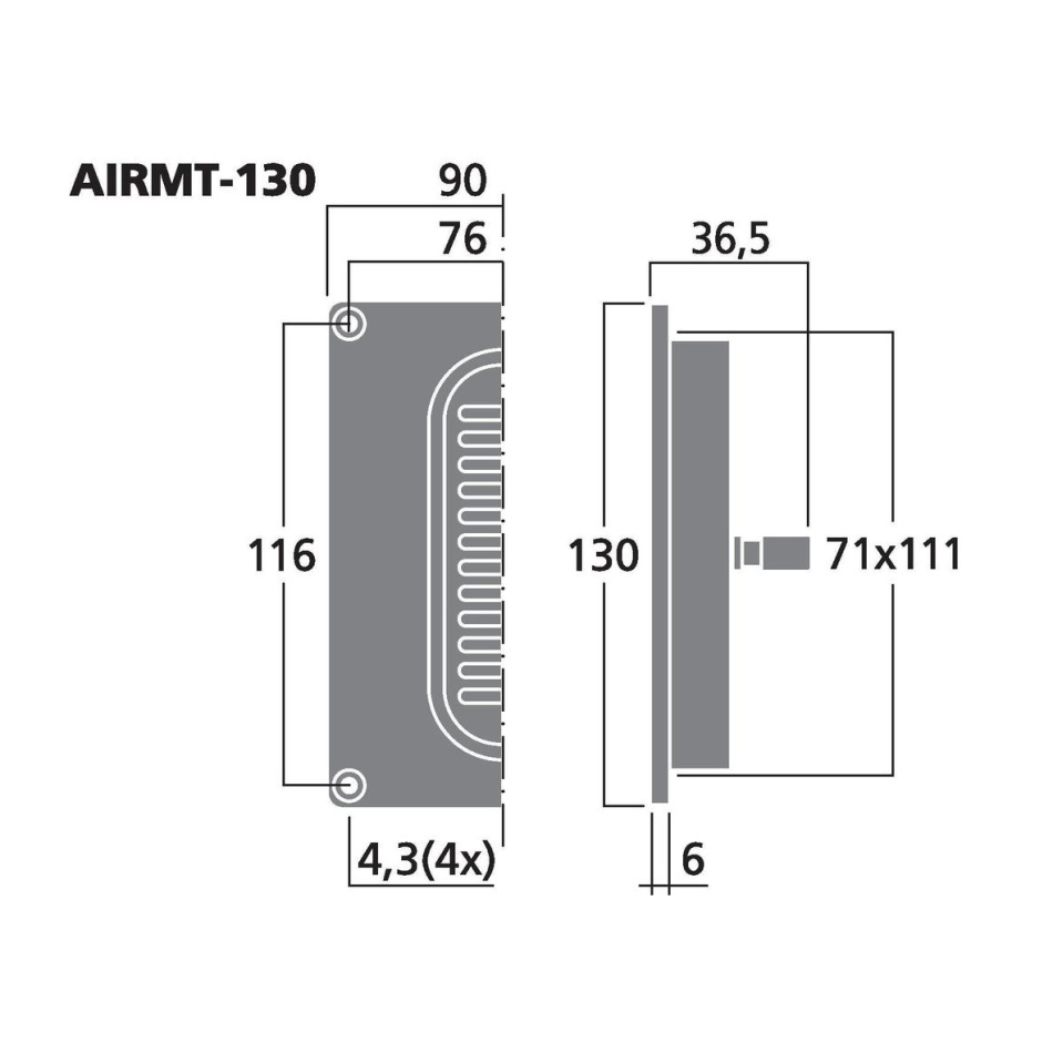 Monacor AIRMT-130 høyttalerelement bånddiskant