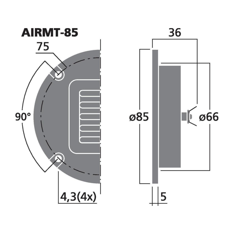 Monacor AIRMT-85 høyttalerelement bånddiskant