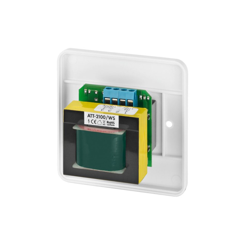 Monacor ATT-2100/WS volumkontroll for 100V-system, 100 Watt