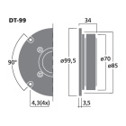 Monacor DT-99 høyttalerelement diskant Monacor DT-99 høyttalerelement diskant