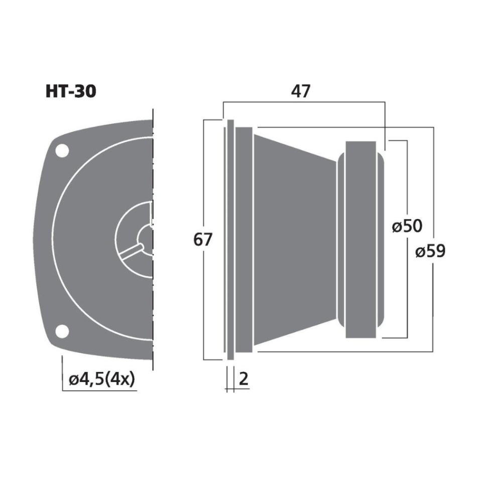 Monacor HT-30 Høyttalerelement PA-diskant