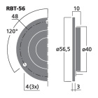 Monacor RBT-56 høyttalerelement bånddiskant Monacor RBT-56 høyttalerelement bånddiskant
