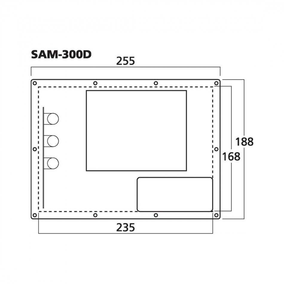 Monacor SAM-300D innbyggingsforsterker for subwoofer