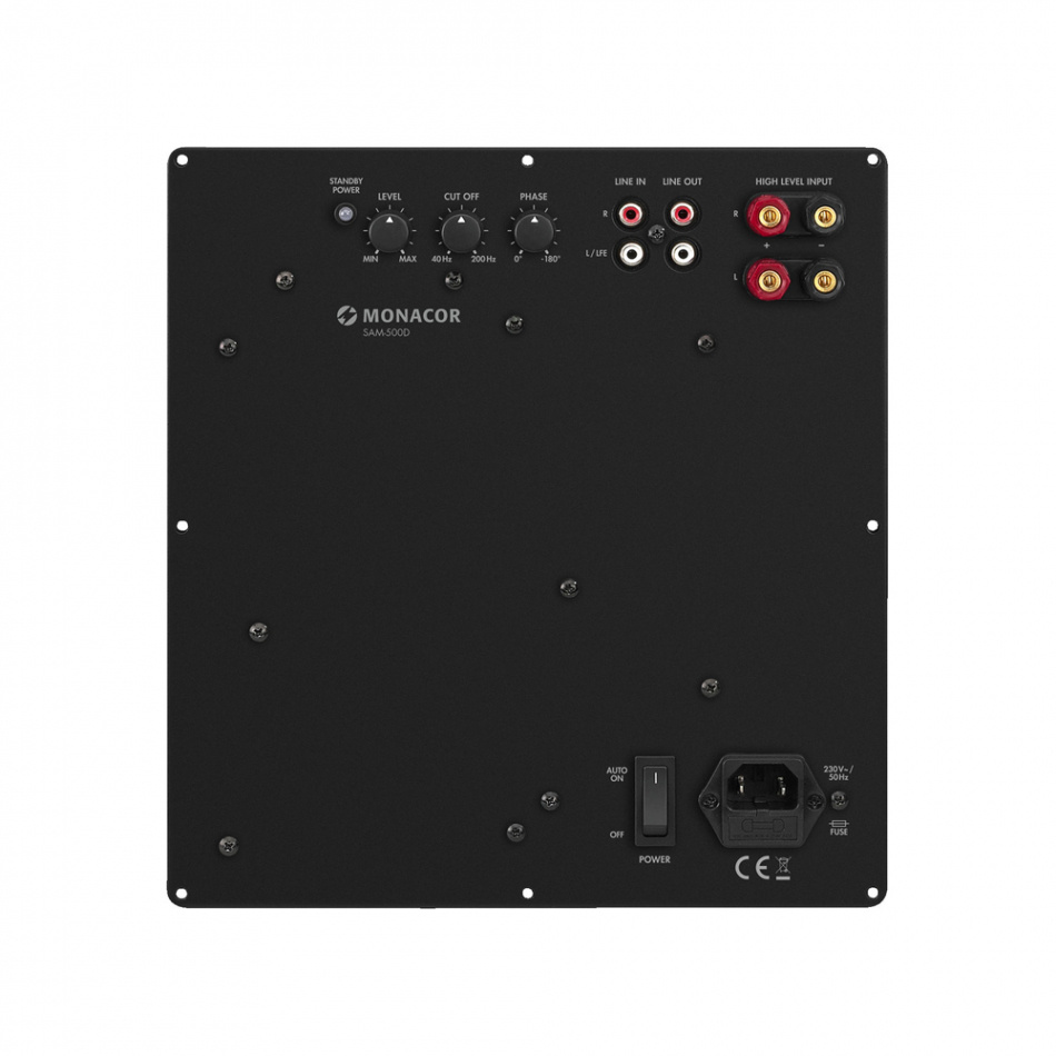 Monacor SAM-500D innbyggingsforsterker for subwoofer