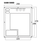 Monacor SAM-500D innbyggingsforsterker for subwoofer Monacor SAM-500D innbyggingsforsterker for subwoofer