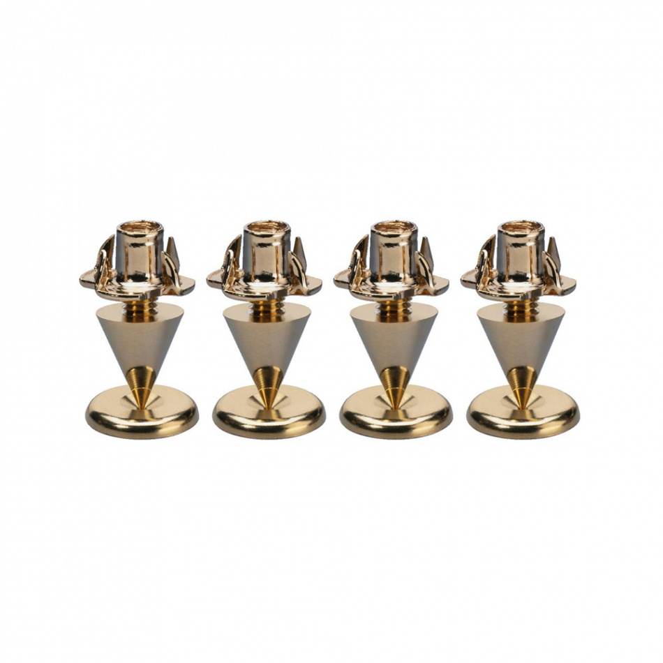 Monacor SPS10-Gold spikes i metall, 4-pakning