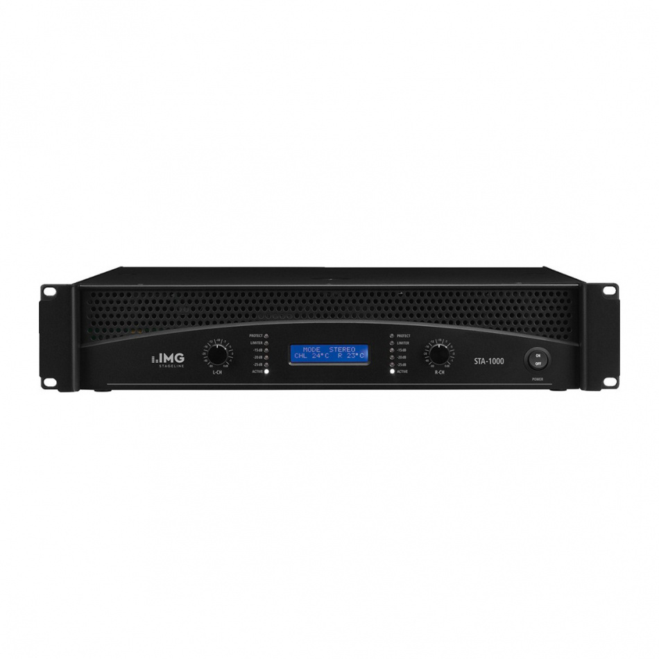 IMG Stageline STA-1000 PA-effektforsterker, 2x350 Watt