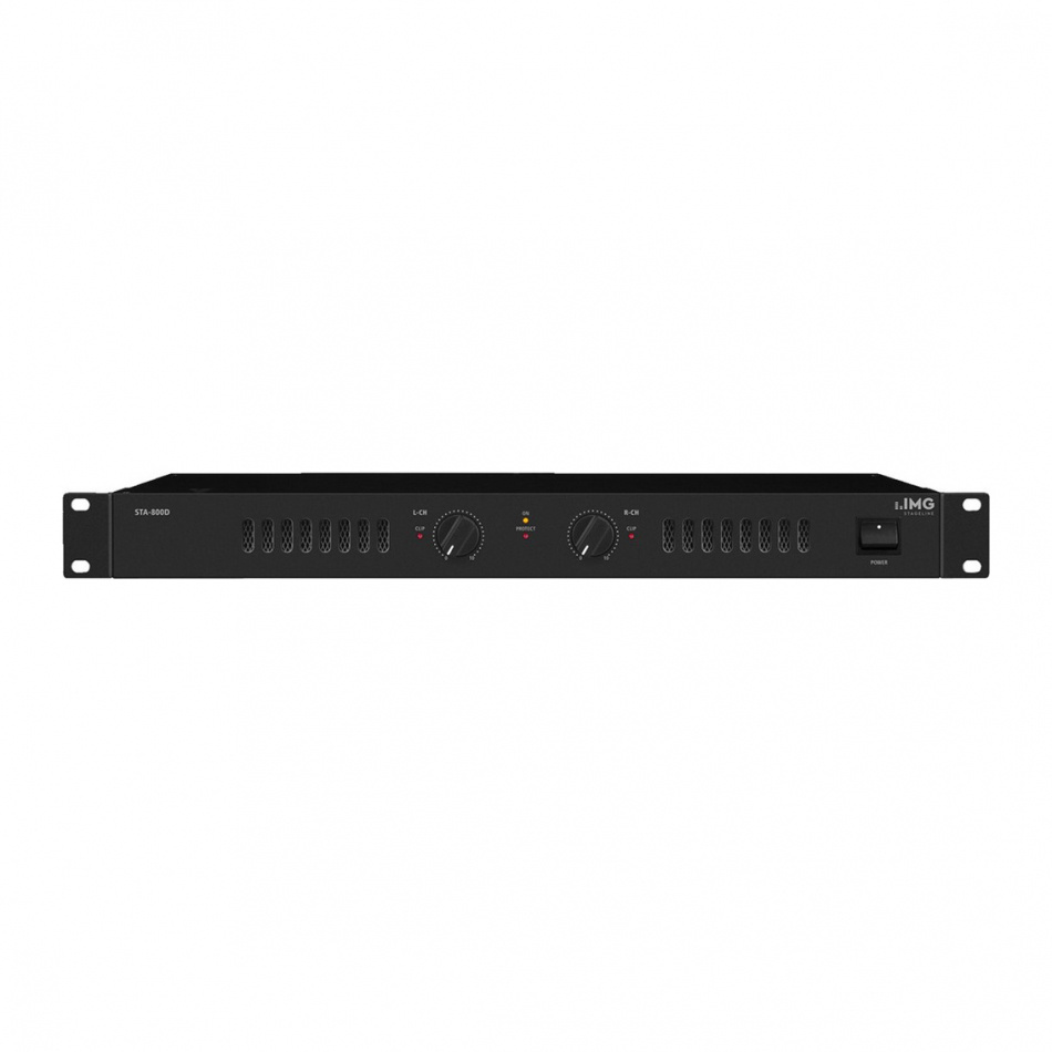 IMG Stageline STA-800D PA-effektforsterker med Hypex-moduler, 2x210 Watt