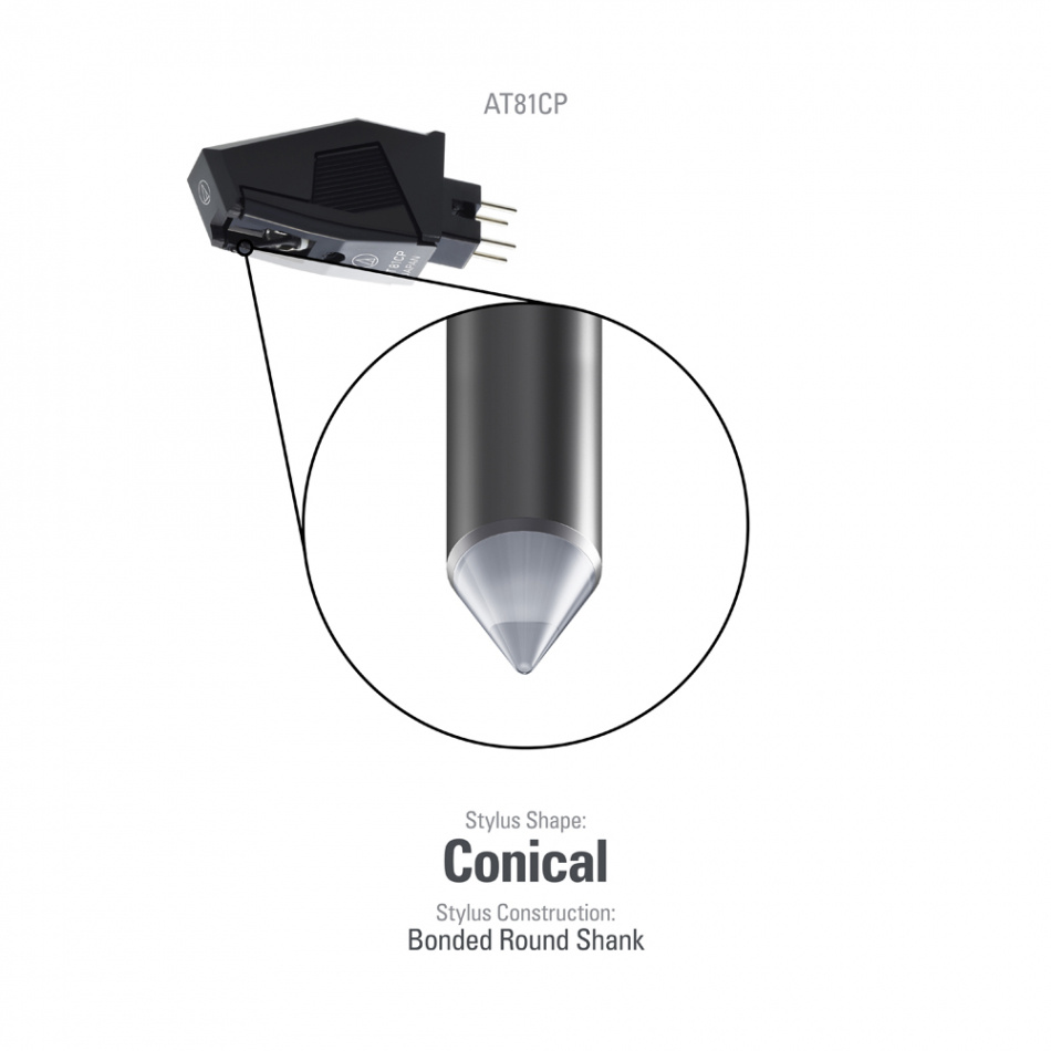 Audio Technica AT-81C, MM-pickup for platespiller med T4P-feste