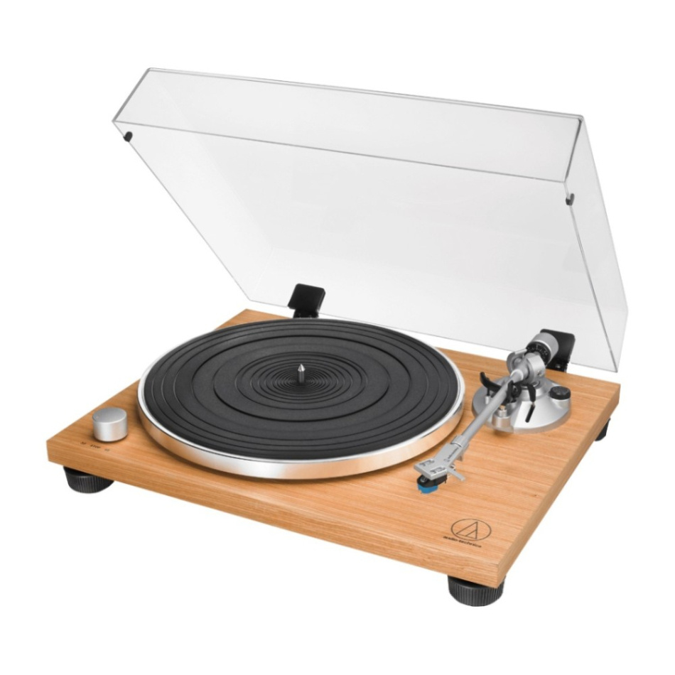 Audio Technica AT-LPW30TK platespiller med RIIA & AT-VM95C-pickup, teak