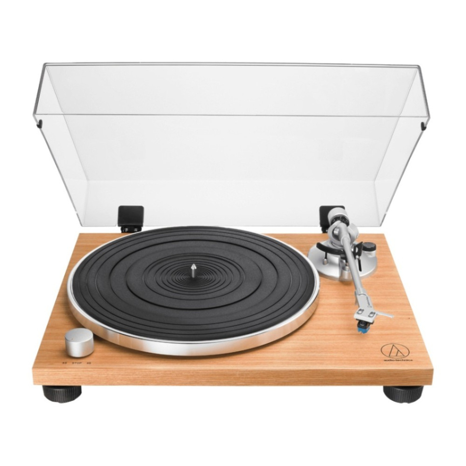 Audio Technica AT-LPW30TK platespiller med RIIA & AT-VM95C-pickup, teak