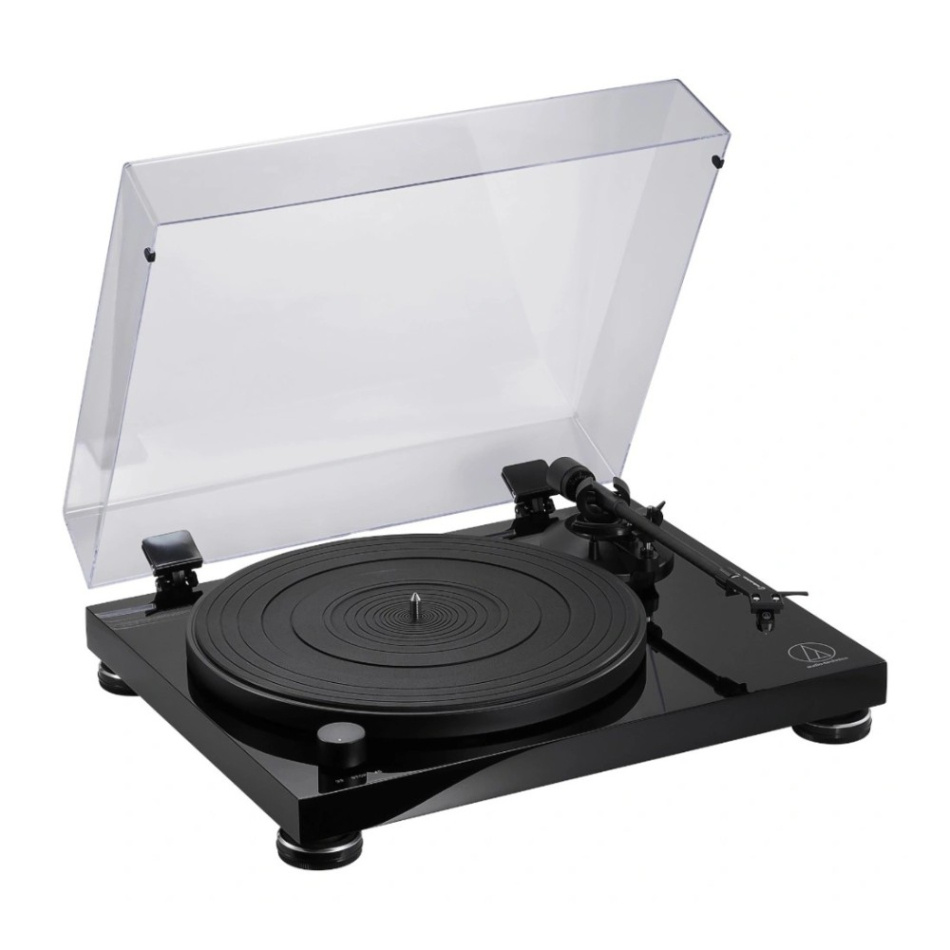 Audio-Technica AT-LPW50PB platespiller med innebygd RIAA & AT-VM95E pickup, svart