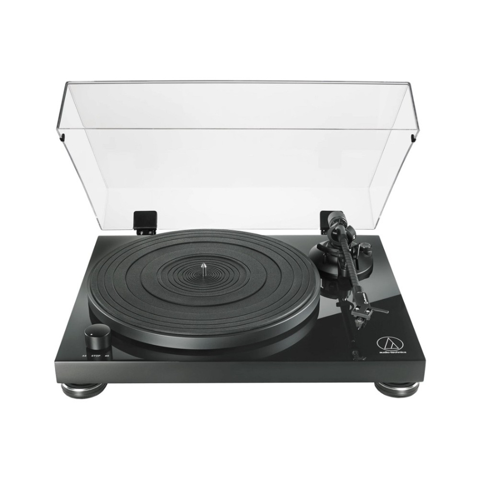 Audio-Technica AT-LPW50PB platespiller med innebygd RIAA & AT-VM95E pickup, svart
