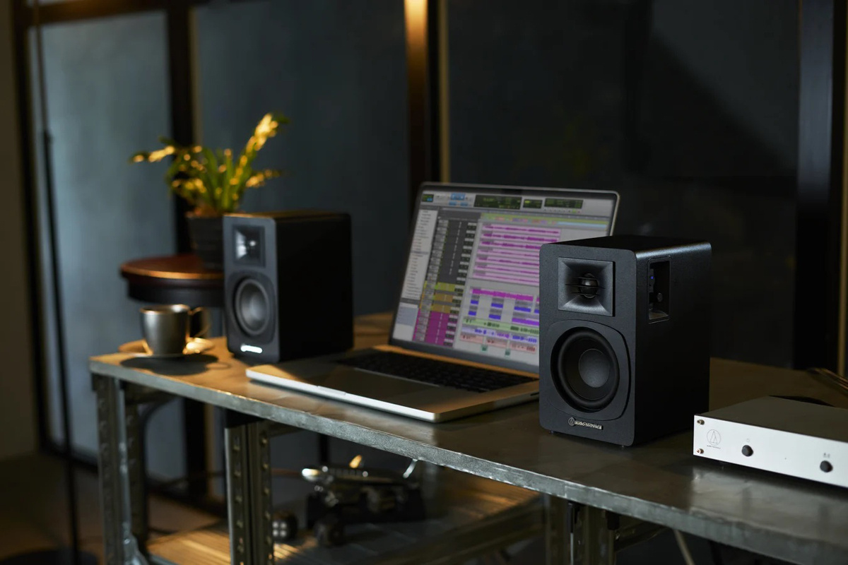 Audio Technica AT-SP3X aktive stereohøyttalere, svart par