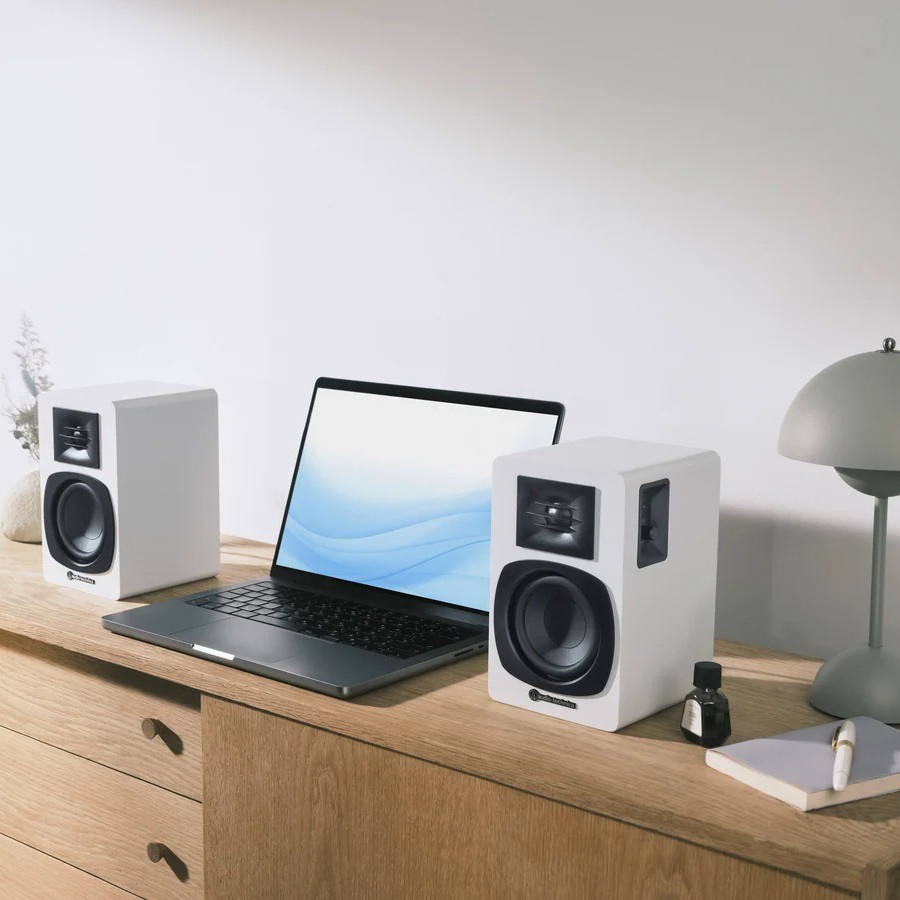Audio Technica AT-SP3X aktive stereohøyttalere, hvitt par
