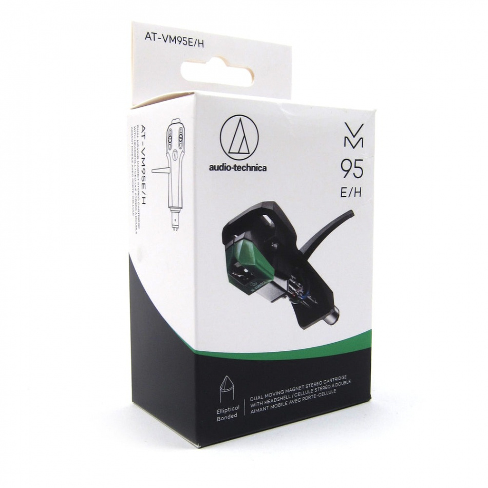 Audio Technica AT-VM95E/H, MM-pickup på AT-HS6 pickuphus for platespiller